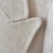 Womens Camel Silk Wool Long Tailored Coat