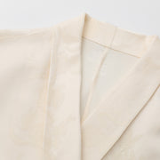 Floral Jacquard Asymmetrical Blazer