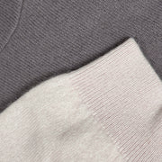 Mens Hooded Colorblock Cashmere Sweater