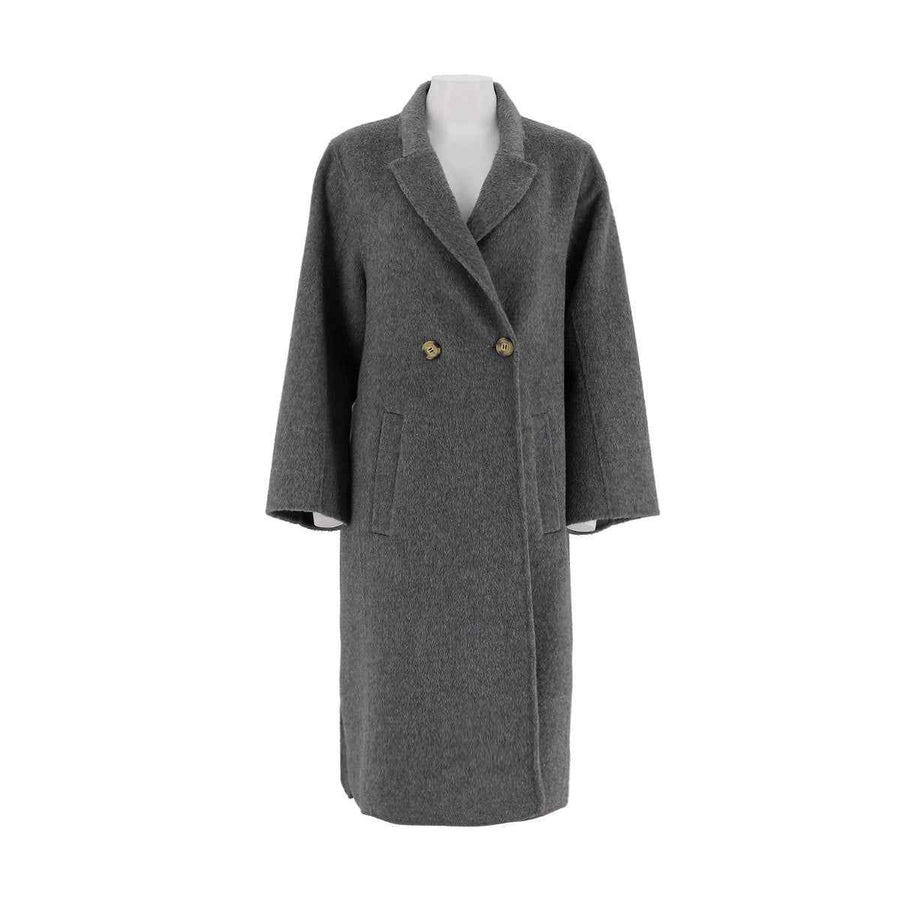 Camel Silk Wool Long Jacket