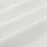 질감이 있는 플로럴 스탠드 칼라 긴소매 블라우스