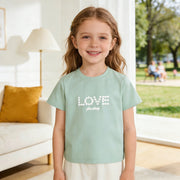 Girls Puff Print Short-Sleeve  Tee
