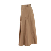 Loose Fit A-Line Skirt Pants