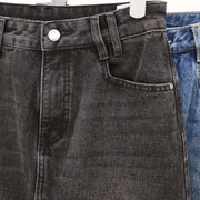 Women'S Spliced Straight Leg Denim Half Skirt