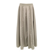 Spliced Skirt With Ribbon Trim