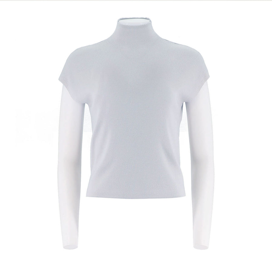Mock Neck Dolman Sleeve Knit Top