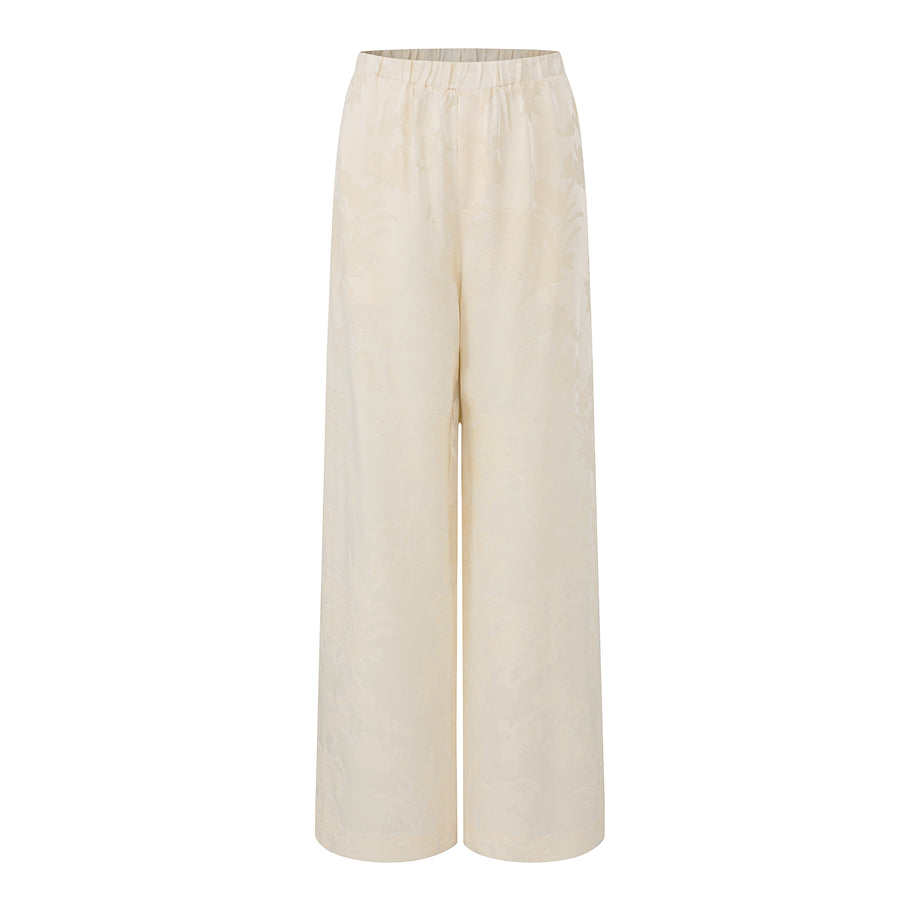 Lightweight Jacquard Elastic Waisted Pants