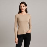 Womens Cozy Long Sleeve Boat Neck Top