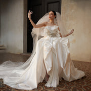 Supernova Long Satin Wedding Gown