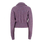 Zipper Mixed Color Woolen Jacket