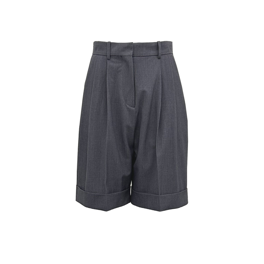 High Waisted Suit Shorts
