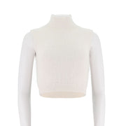 Alpaca Blend Cropped Knitted Vest