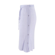 Lightweight Ribbed Knee Length Skirt