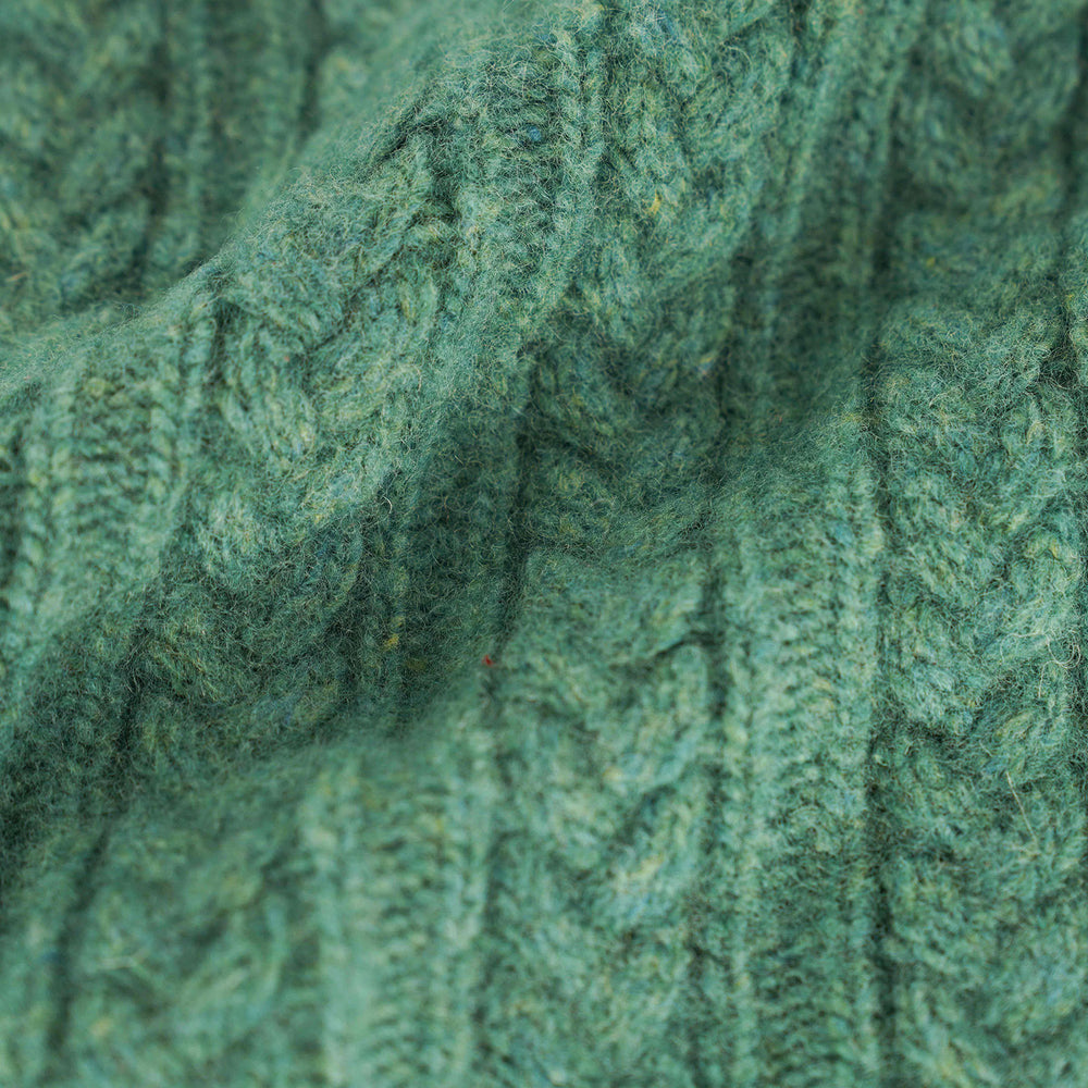 Lambswool-Blend Cable-Knit Panel