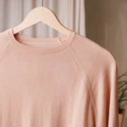 Womens Wool Silk Cashmere Raglan Sweater