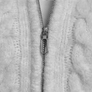 Zipper Mixed Color Woolen Jacket