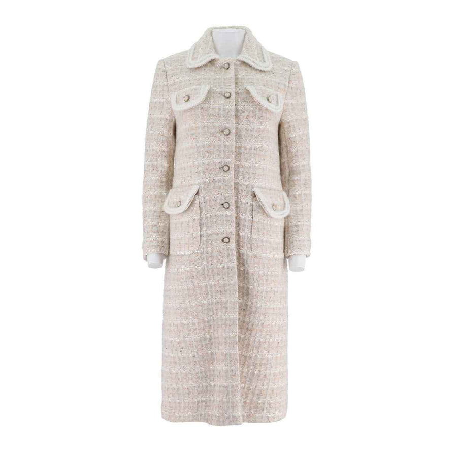 Womens Merino Wool-Blend Long Jacket