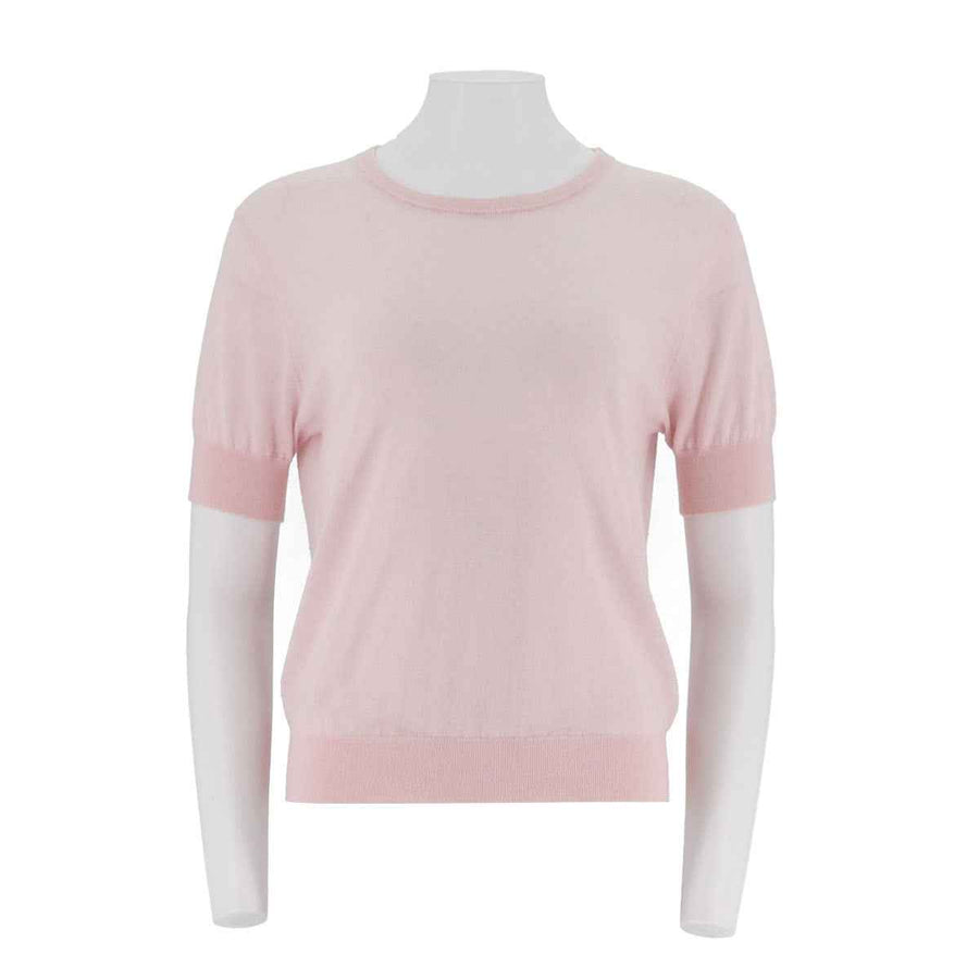 Round Neck Short Sleeve Cashair Sweater