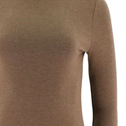 Womens Cozy Long Sleeve Boat Neck Top