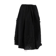 Lace A-Line Skirt With Floral Embroidery