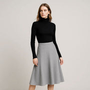 Womens Recycled Poly A-Line Knit Skirt