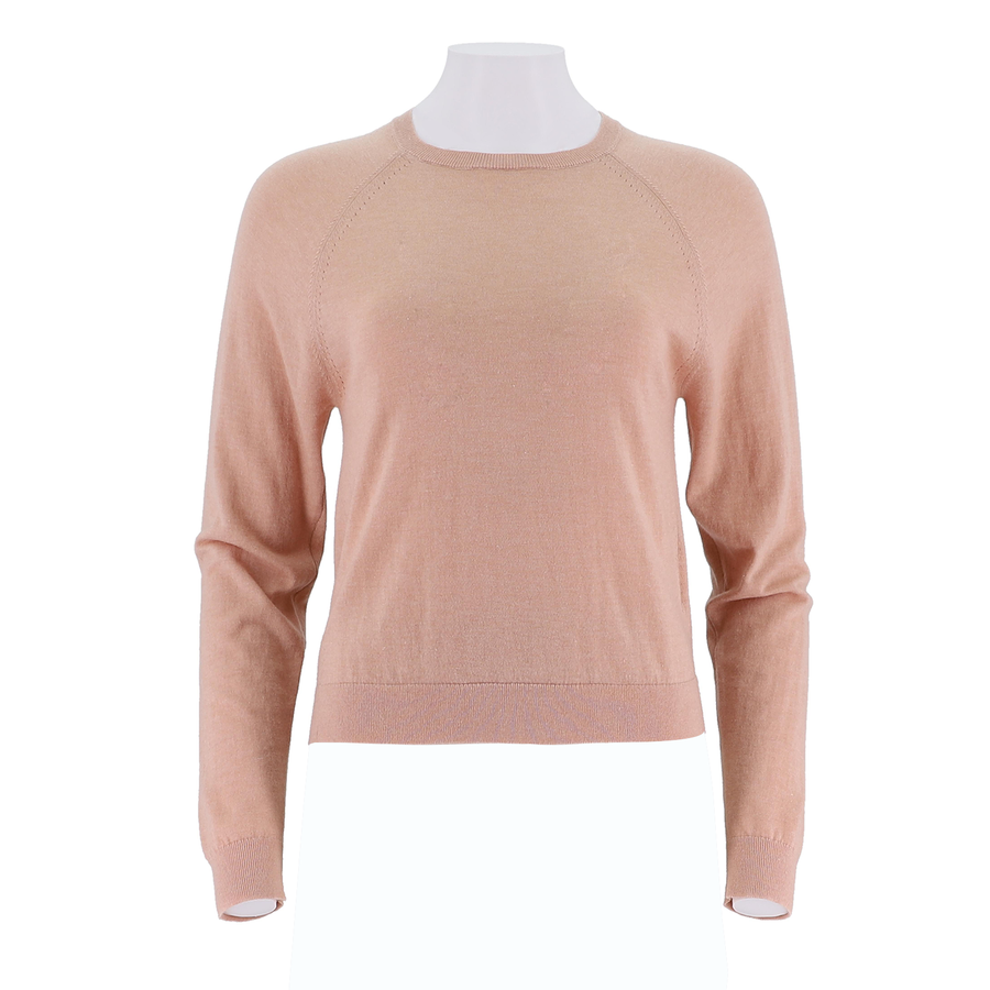 Womens Wool Silk Cashmere Raglan Sweater