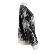 Alpaca Merino Wool Button Up Jacquard Cardigan